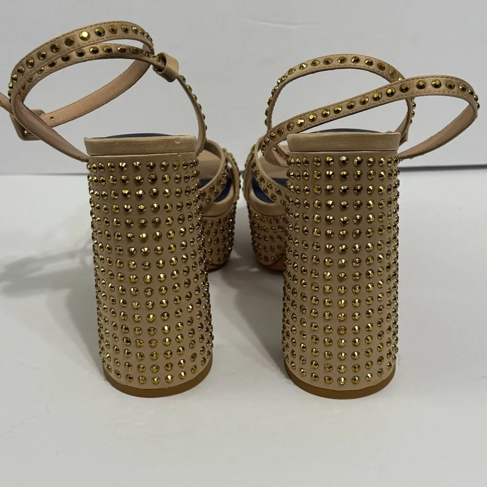 Hill House Gold Home for the Party Studded Platform Heels size 40
